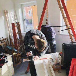 Installation der Lehrwerkstatt 