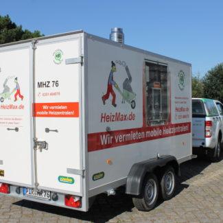 150 kW Heizanhänger unterwegs 