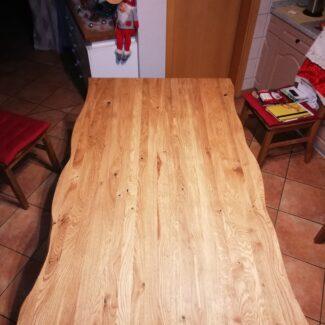 Eichentischplatte fertig 