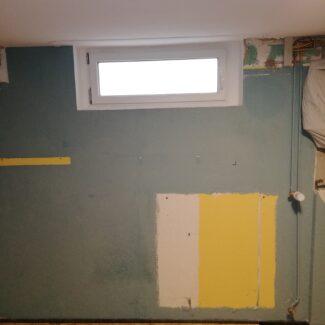 Lichtschacht vergrößern und Fenster vergrößern (innen) vorher 