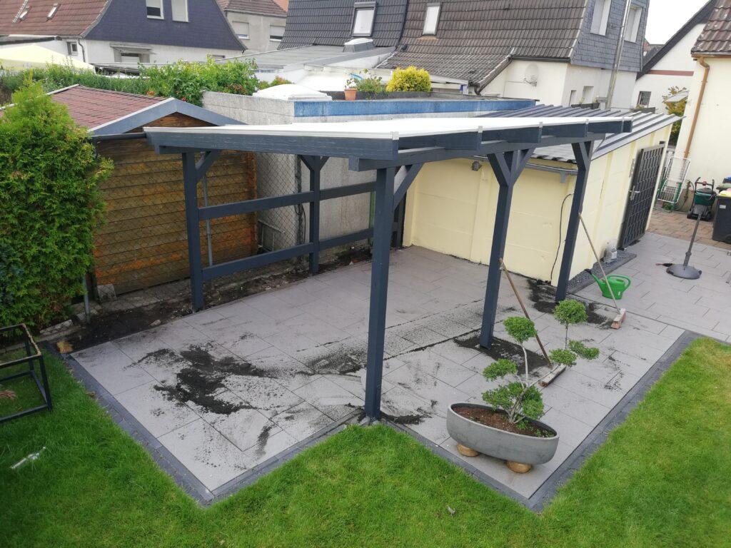 Terrassenüberdachung nachher links