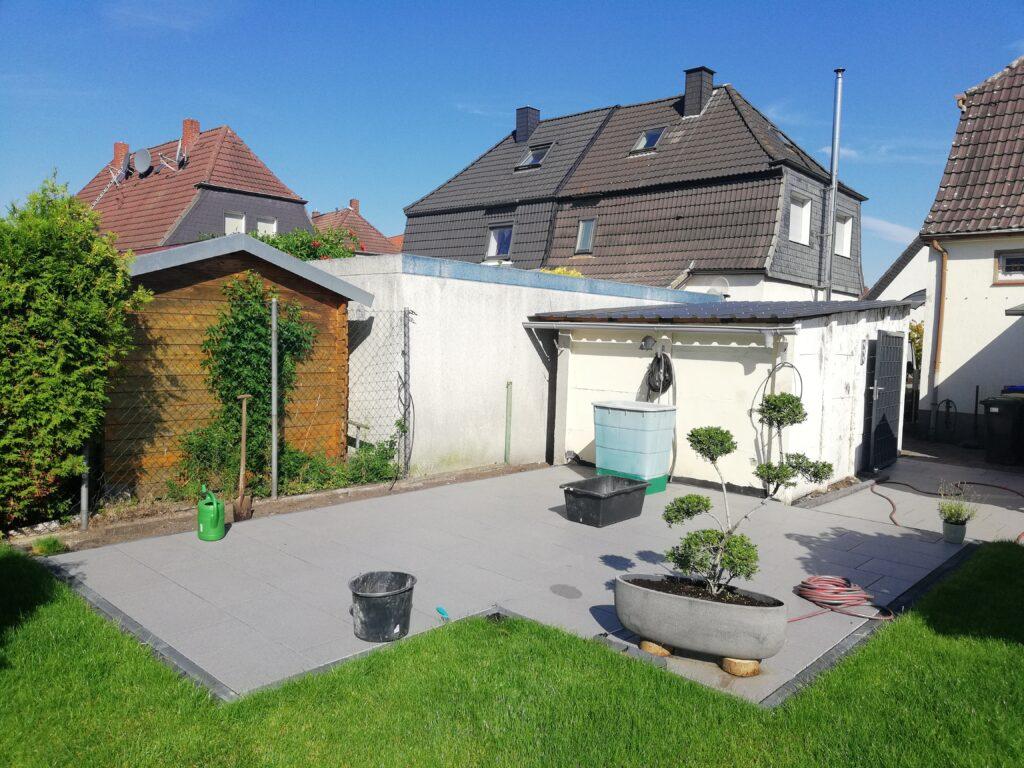 Terrassenüberdachung vorher links