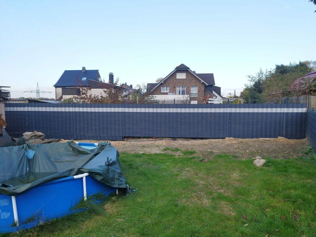 15m Doppelstabmattenzaun nachher