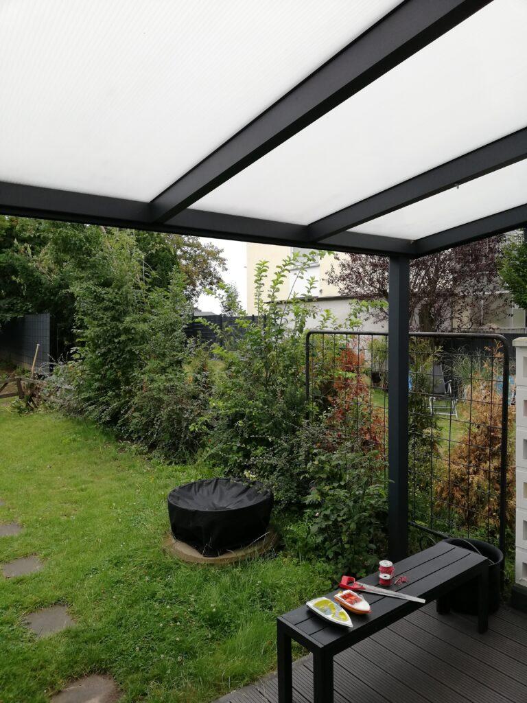 Doppelstabmattenzaun 7016 vorher