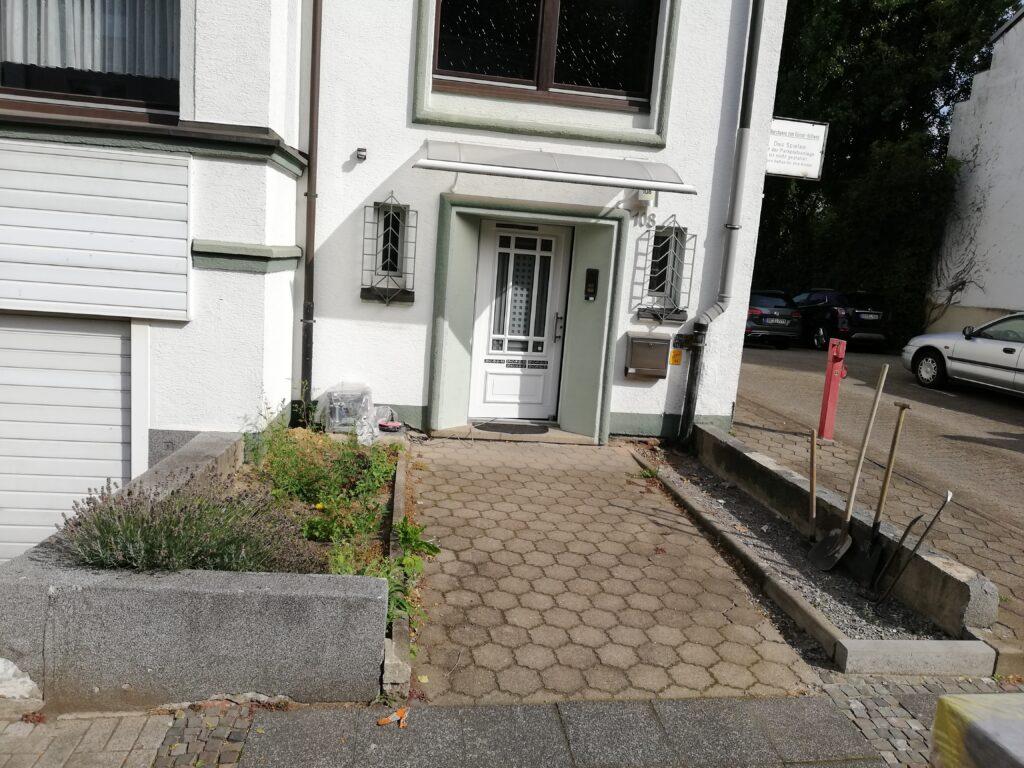 Pflasterverlegung vorher